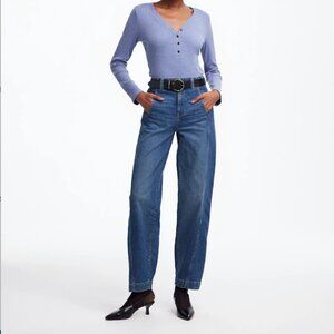 Madewell Tall Tapered Denim Trousers in Concho Wash, Size 29 Tall